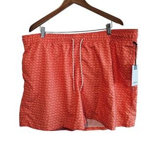Goodfellow & Co Swim Trunks Mens Size XXL Orange Swim Shorts 7" Inseam Lined
